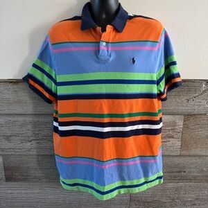 Polo by Ralph Lauren Classic Fit Striped Mesh Polo Shirt Size XL (C1)